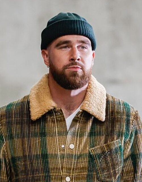 Travis Kelce Plaid Corduroy Jacket