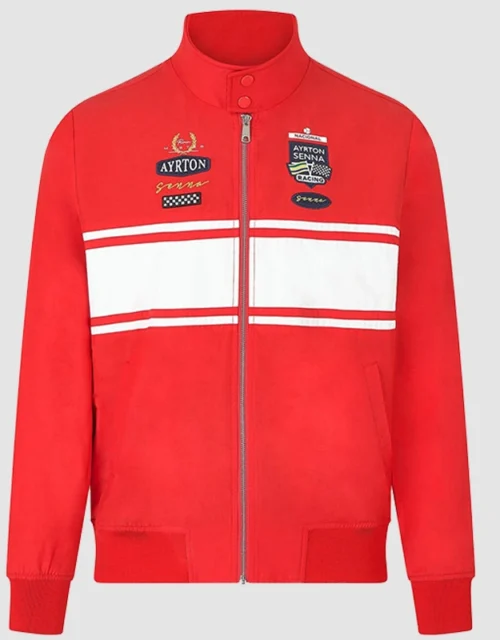 Ayrton Senna Legacy Racing Bomber JacketRed