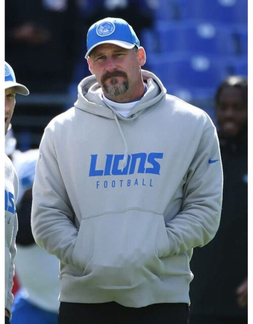Dan Campbell Lions Grey Hoodie