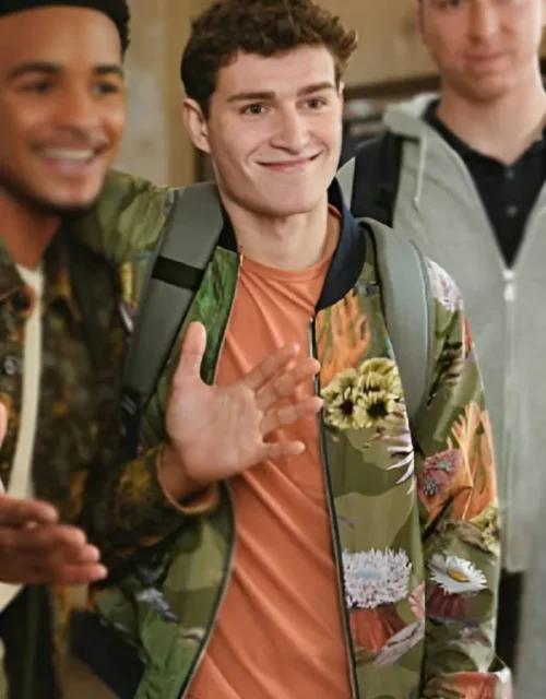 2025 All American Green Seascape Printed Bomber Jacket