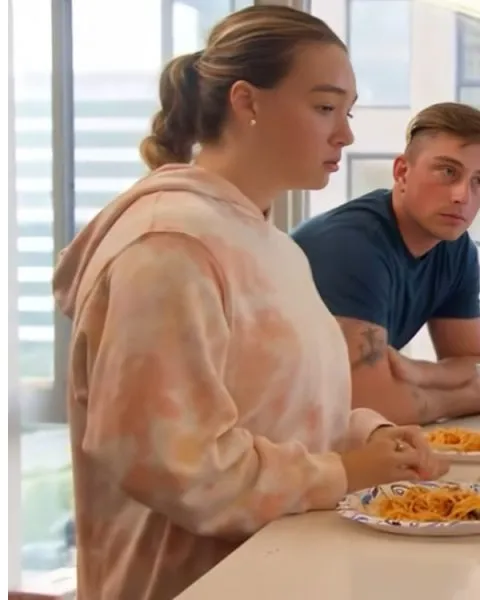 Baylen Out Loud Pink & White Tie Dye Hoodie