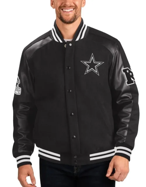 Dallas Cowboys Black Quicksnap Varsity Jacket