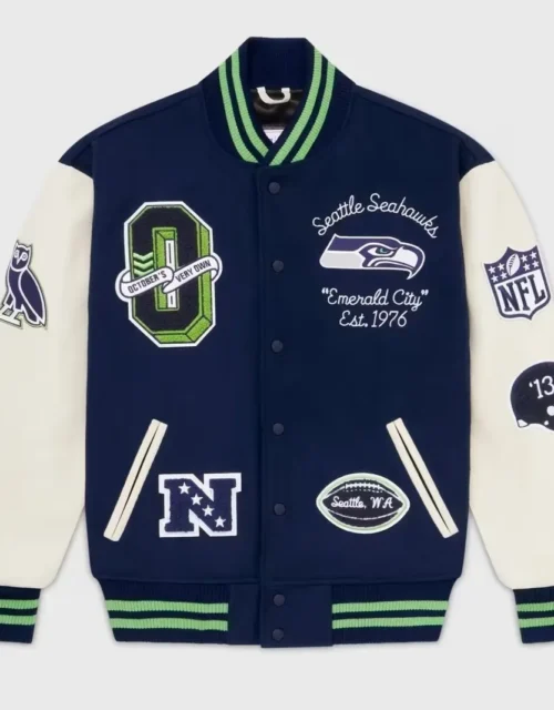 OVO x NFL Seattle Seahawks Varsity Jacket