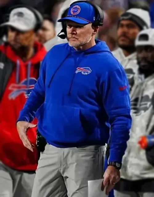 Sean Mcdermott Buffalo Bills Sideline Club Blue Hoodie