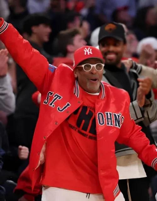 Spike Lee MSG Red Satin Bomber Jacket