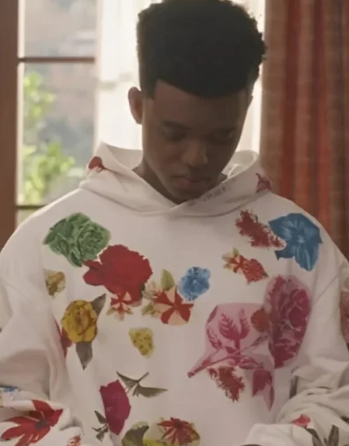 Bel-Air 2024 Will Smith Floral Printed Hoodie in White