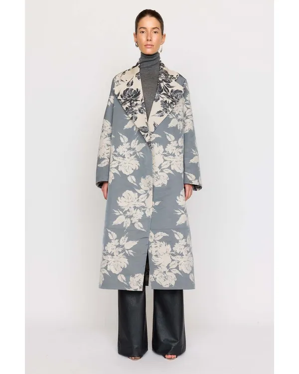 Beyond The Gates 2025 Tamara Tunie Grey And White Floral Coat