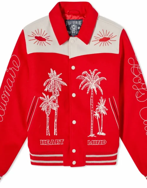 Billionaire Boys Club Men’s Western Varsity Jacket in Red