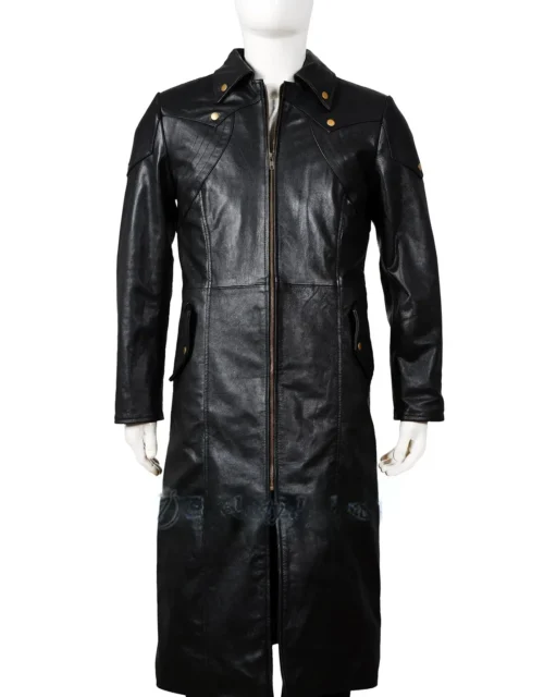 Dante Black Leather Coat Premium Quality Leather