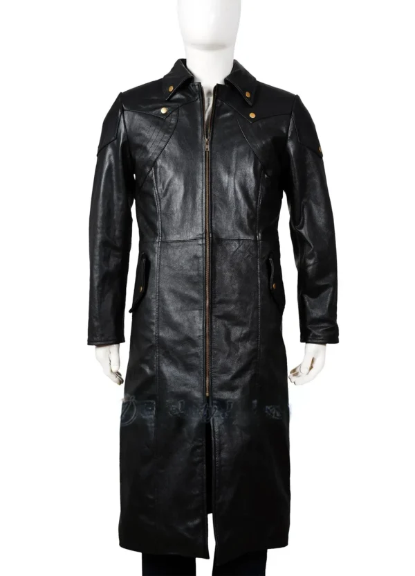 Dante Black Leather Coat Premium Quality Leather
