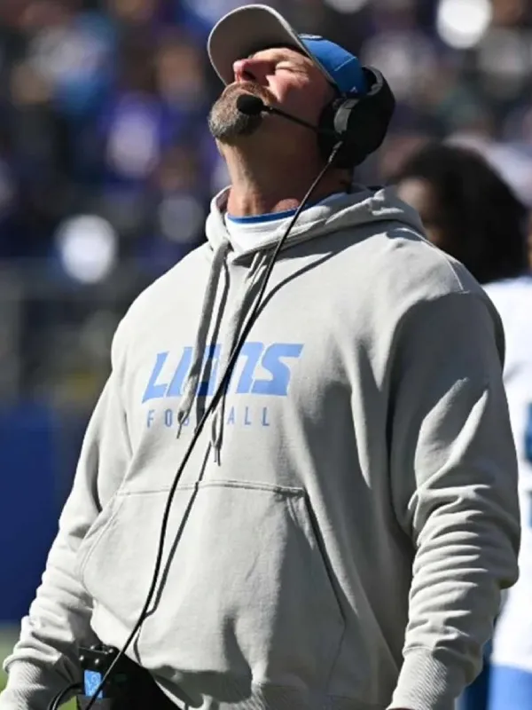 Detroit Lions Dan Campbell Hoodie in Grey