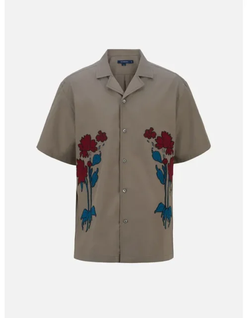 The White Lotus S03 Christian Friedel Floral Embroidered Shirt