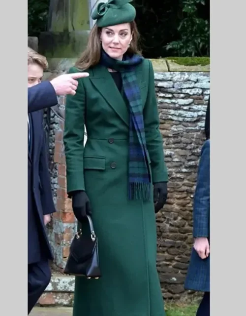 Kate Middleton Green Long Coat