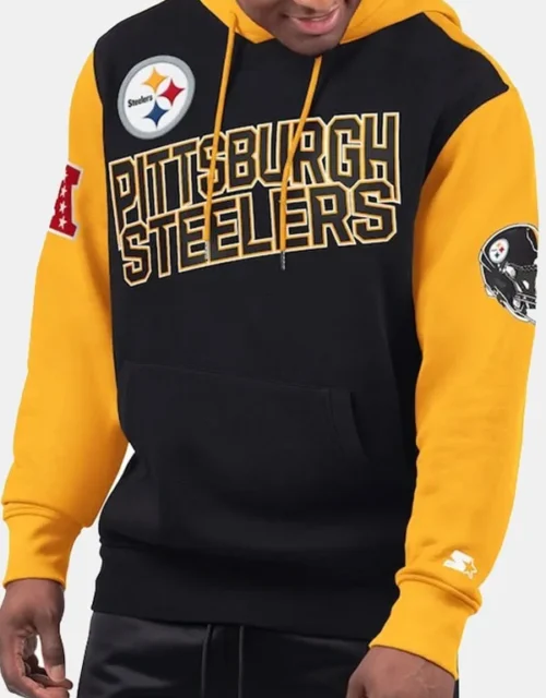 Pittsburgh Steelers Starter Black Extreme Hoodie