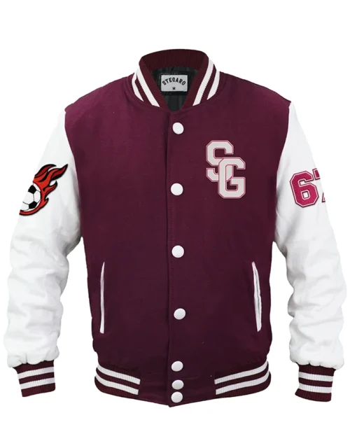 Soccer Stegaro Maroon Varsity Jacket