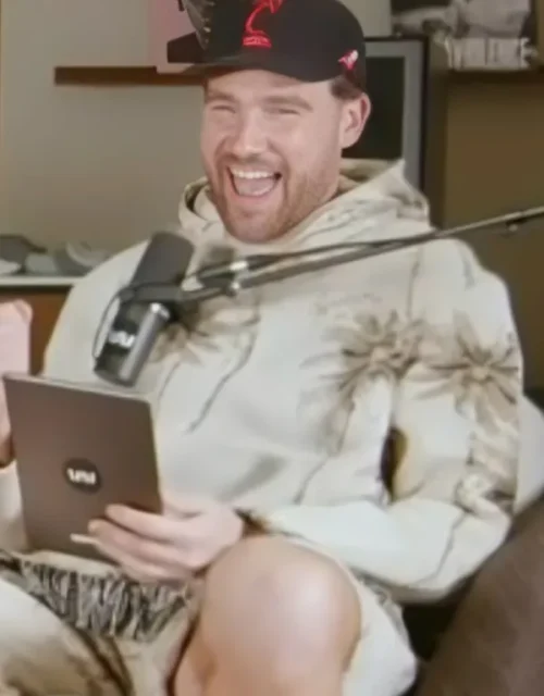 The Today Show Travis Kelce Palm Tree Hoodie in Beige