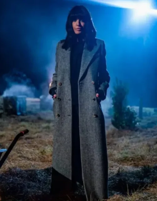 The Traitors UK 2024 Claudia Winkleman Grey Long Coat