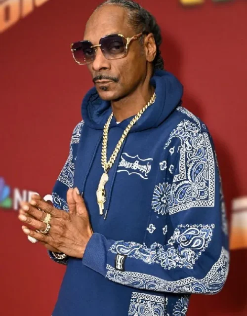 The Voice S26 Snoop Dogg Blue Paisley Print Hoodie