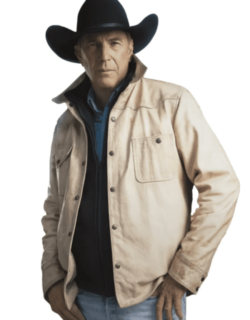 Yellowstone S05 John Dutton Cream White Jacket