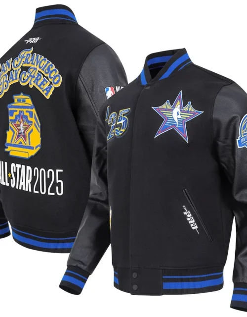 Unisex 2025 NBA All-Star Game Pro Standard Black Wool Varsity Jacket