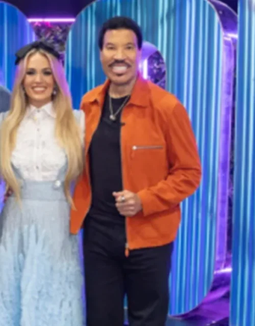 American Idol S23 Lionel Richie Orange Suede Jacket