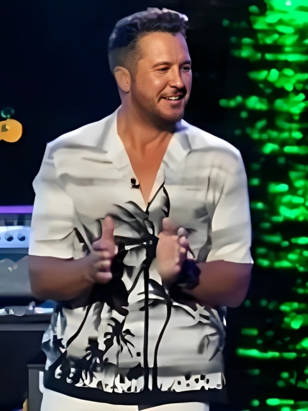 American Idol S23 Luke Bryan Hawaiian Print Shirt
