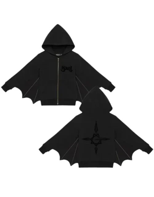Bat Wing Black Hoodie