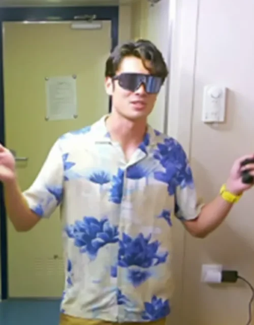 Below Deck Down Under S03 Nicolas Cattelan Floral Print Shirt