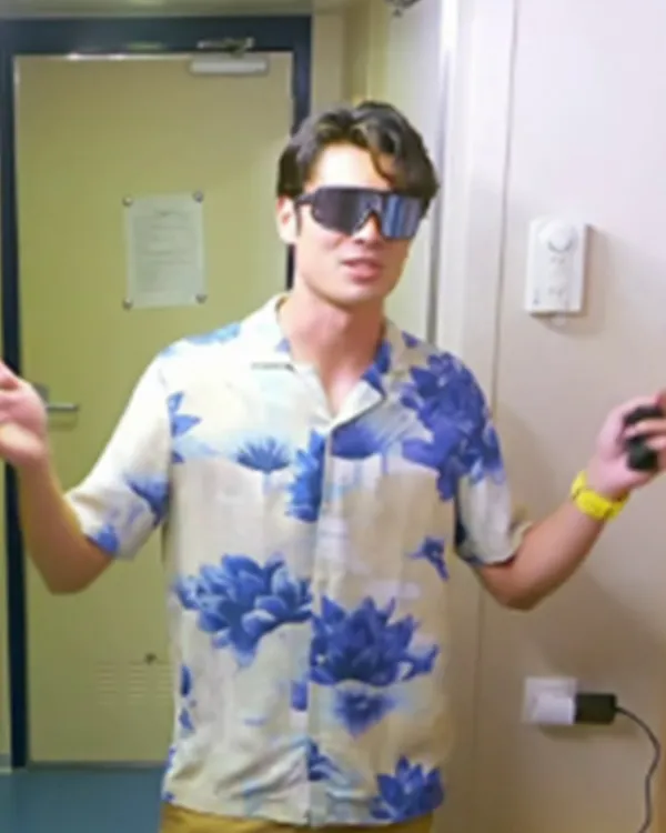 Below Deck Down Under S03 Nicolas Cattelan Floral Print Shirt