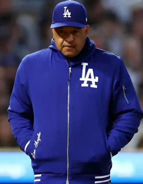 Dave Roberts LA Dodgers Blue Bomber Jacket