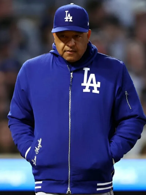 Dave Roberts LA Dodgers Blue Bomber Jacket