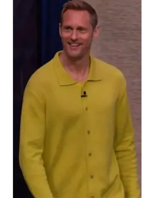 Live with Kelly and Mark Show Alexander Skarsgard Green Shirt