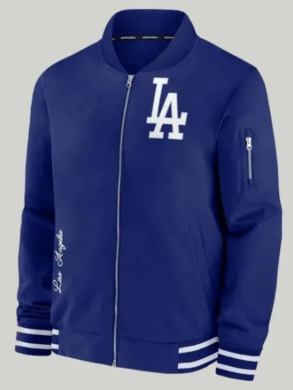 Dave Roberts LA Dodgers Blue Bomber Jacket