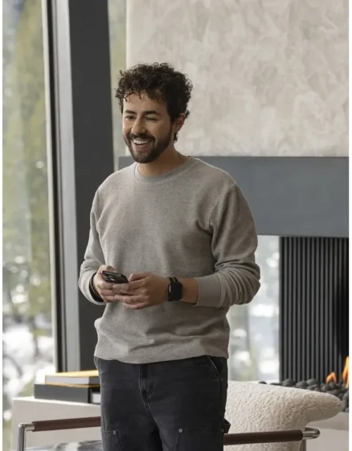 Mountainhead 2025 Ramy Youssef Grey Sweatshirt