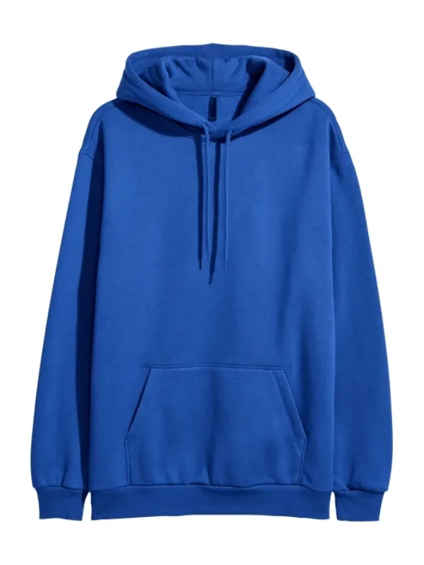 Royal Blue Fleece Pullover Hoodie