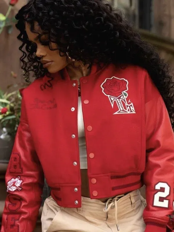 Teyana Taylor Jordan Red Varsity Jacket