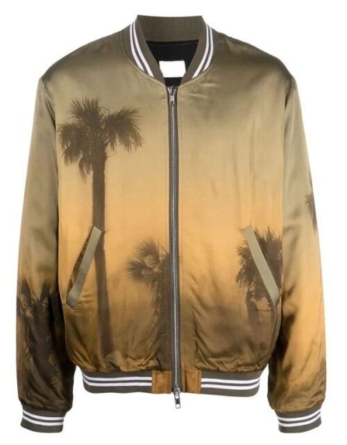 The Voice S26 Michael Bublé Palm Tree Print Bomber Jacket