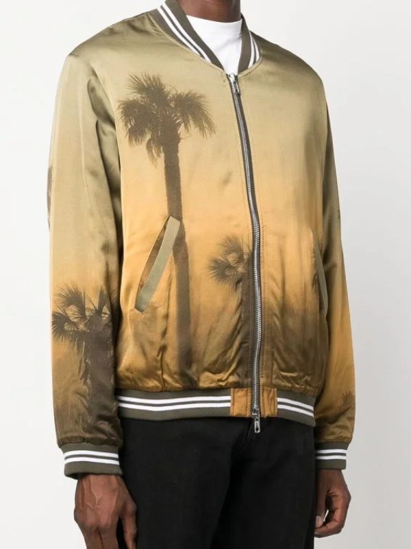 The Voice S26 Michael Bublé Palm Tree Print Bomber Jacket