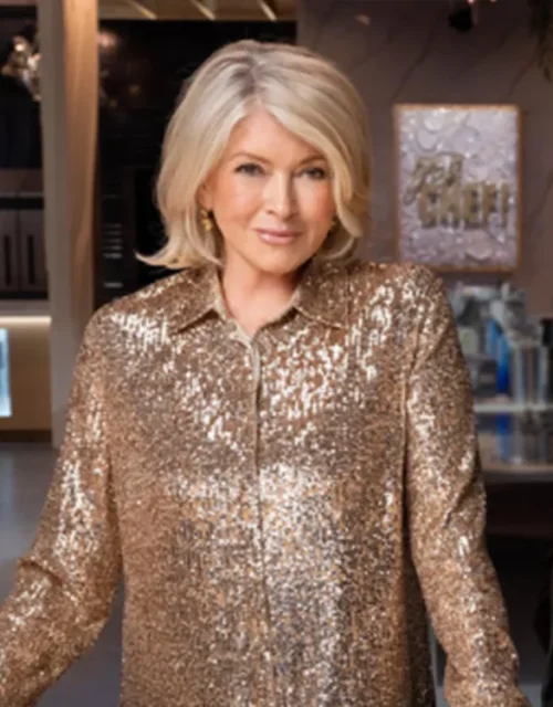 Yes Chef S01 Martha Stewart Golden Sequin Shirt