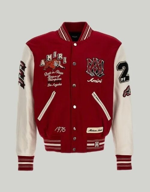 AMIRI Red Letterman Jacket