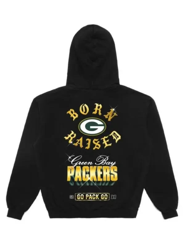 Green Bay Packers Chrome Rocker Black Hoodie