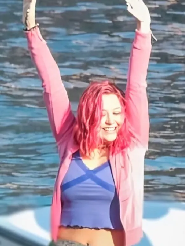 Disclaimer 2024 Liv Hill Pink Zipper Hoodie