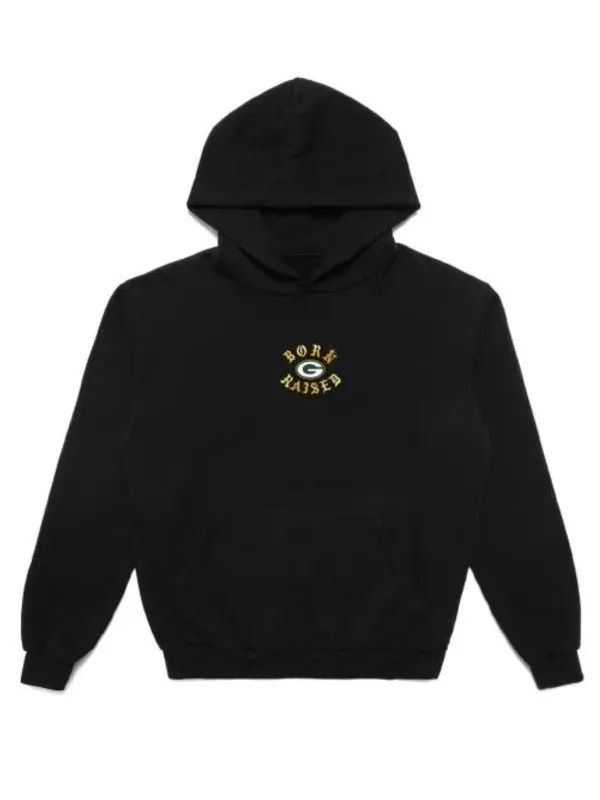 Green Bay Packers Chrome Rocker Black Hoodie