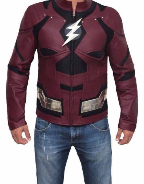Justice League The Flash Leather Jacket
