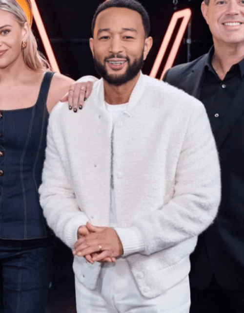 The Voice S27 John Legend Brandon Boucle Bomber Jacket