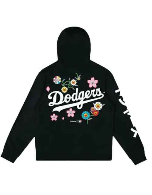 LA Dodgers Floral Black Hoodie