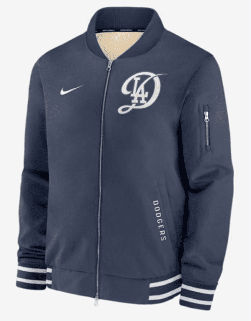 Los Angeles Dodgers Navy City Connect Bomber Jacket