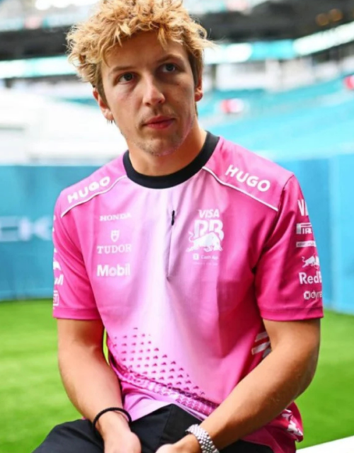 Visa Cash App RB 2025 Grand Prix Miami Pink T-Shirt