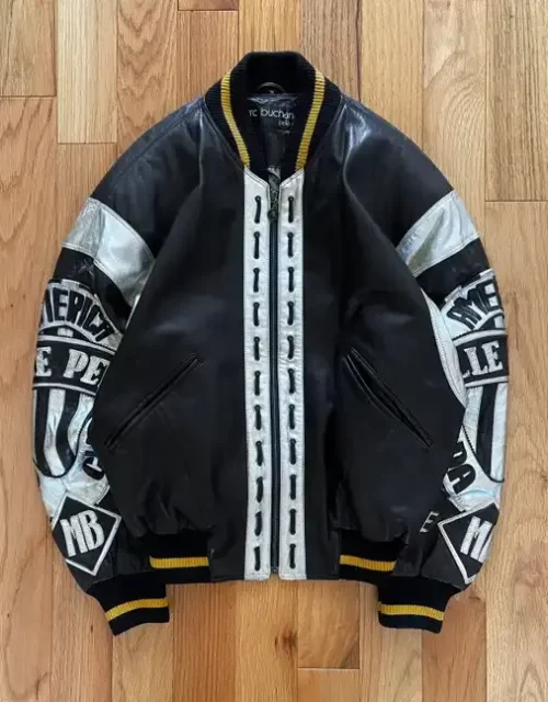 Vintage 1990s Pelle Pelle Soda Club Silver Jacket