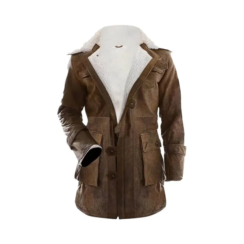Batman Dark Knight Rises Bane Shearling Coat